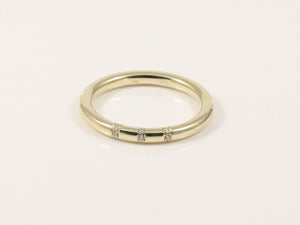 Gelbgoldring 585 poliert mit 0,05ct. Brillant